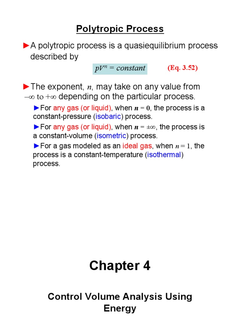 Polytropic Process and Control Volume Analysis | PDF | Turbine | Heat