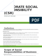 Corporate Social Responsibility (CSR)