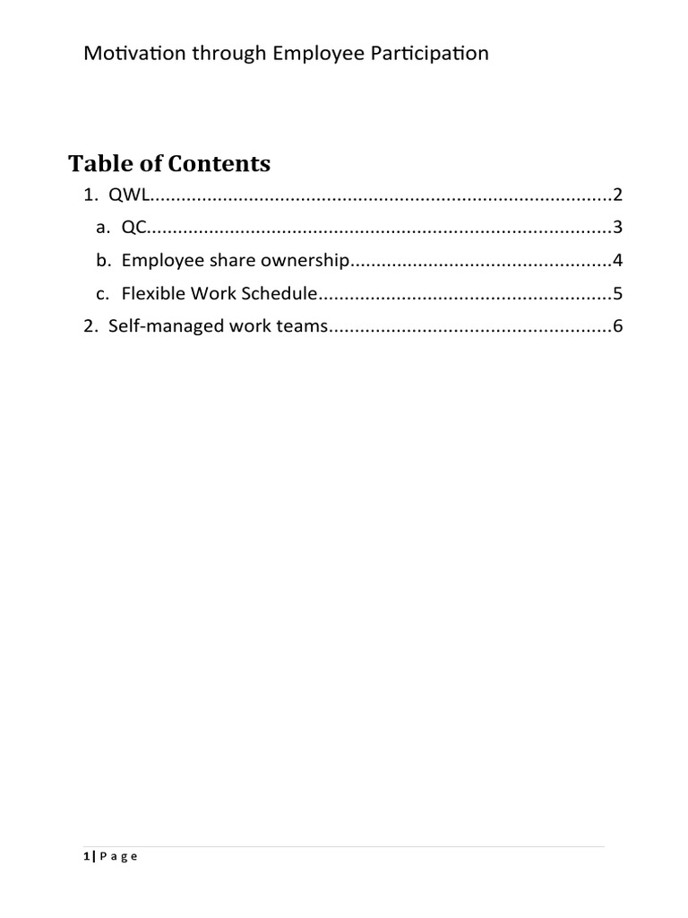 Enhancing Motivation via Employee Involvement | PDF | Motivation ...