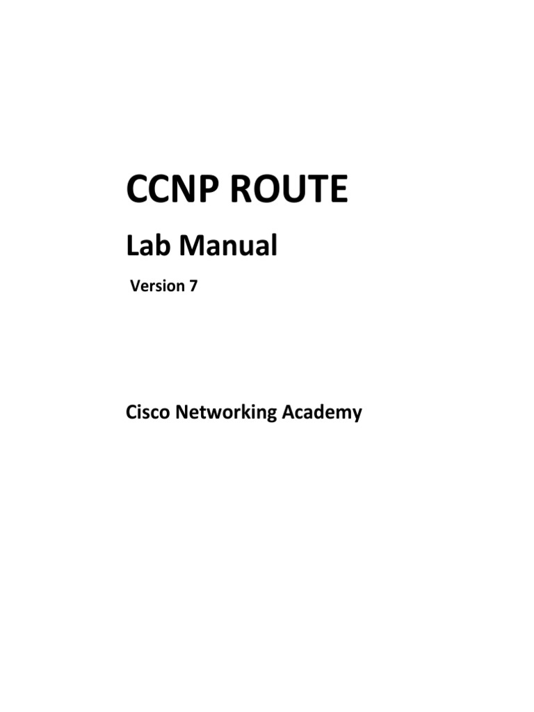 CCNP ROUTE v11 | PDF | Router (Computing) | I Pv6