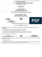 Moderna, Inc.: United States Securities and Exchange Commission Form 8-K