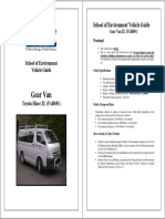 Gear Van: School of Environment Vehicle Guide