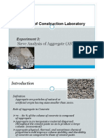 Materials of Construction Laboratory: Sieve Analysis of Aggregate (ASTM C136