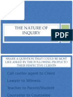 The Nature of Inquiry
