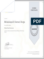 Python Data Structures Course Certificate