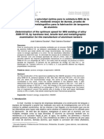Determinación de La Velocidad Óptima para La Soldadura MIG de La PDF