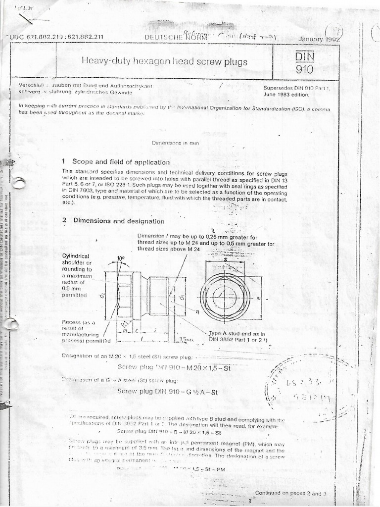 Din 910 PDF | PDF