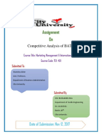 Assignment On: Competitive Analysis of BATA