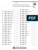 Convert To Standard Form 4 Digits Sheet 2: Remember To Start Counting From The Largest Value Digit First
