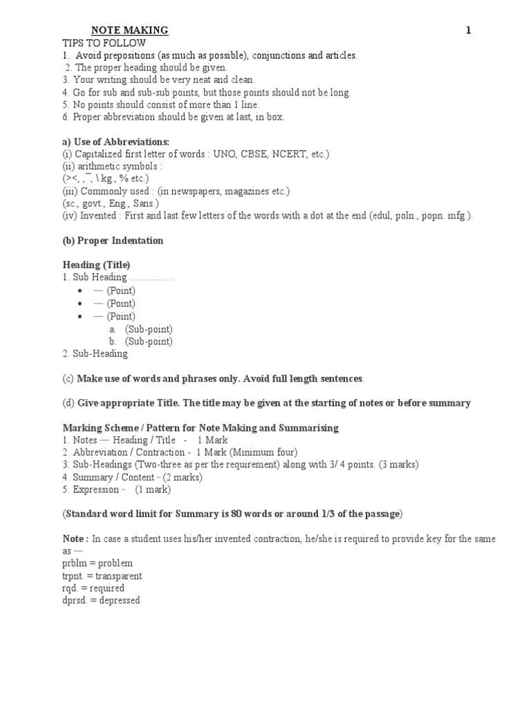 Note Making | PDF | Car | Clothing