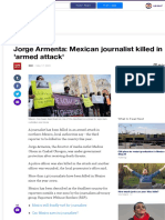 Jorge Armenta: Mexican Journalist Killed in 'Armed Attack'