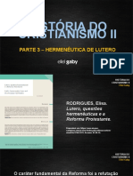 HISTÓRIA CRISTIANISMO II - Parte 3 - Hermenêutica de Lutero