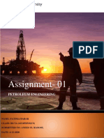 Assignment-01: Petroleum Engineering