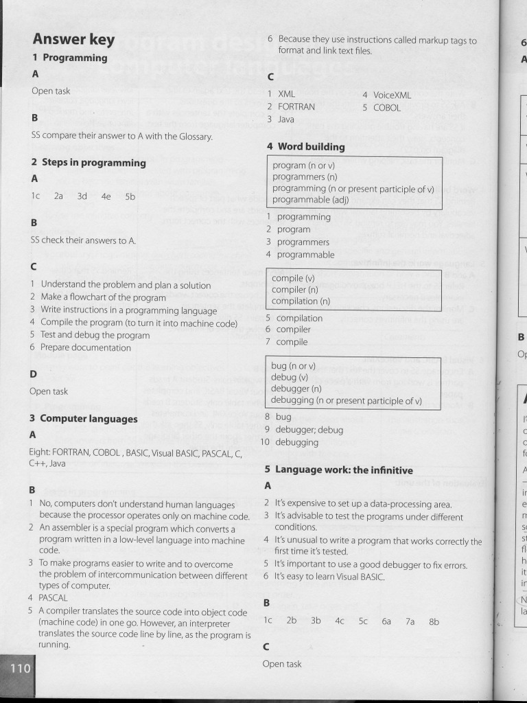 Unit 24 - Answer Key & Audio Script | PDF | Computer Related ...