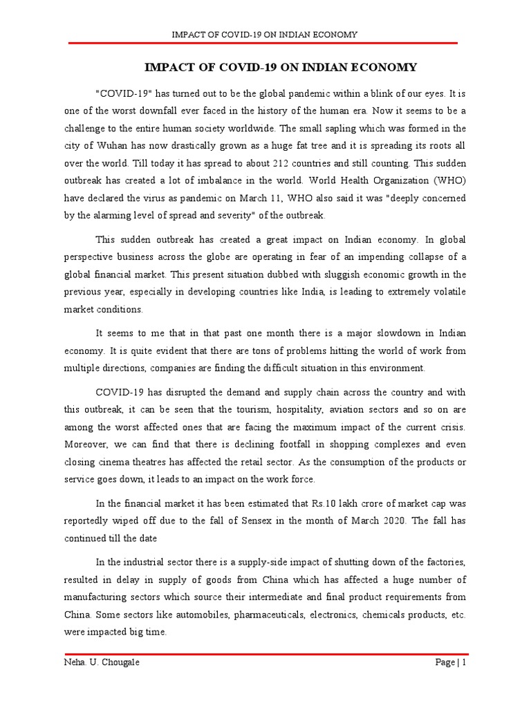 COVID-19's Economic Impact on India | PDF | Economy Of India | Agriculture