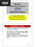 Engineering Analysis & Statistics: Lect. # 11