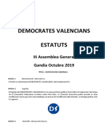 Demòcrates Valencians DV Estatuts 2019