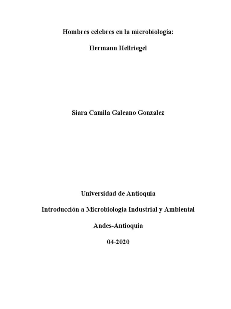 Hermann Hellriegel PDF Organismos Biología