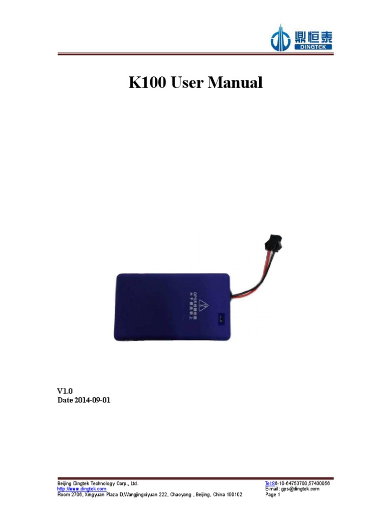 K100 GPS Tracker User Manual | PDF | Global Positioning System ...