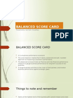 Balanced Score Card: Presented by Kamlesh Choudhary