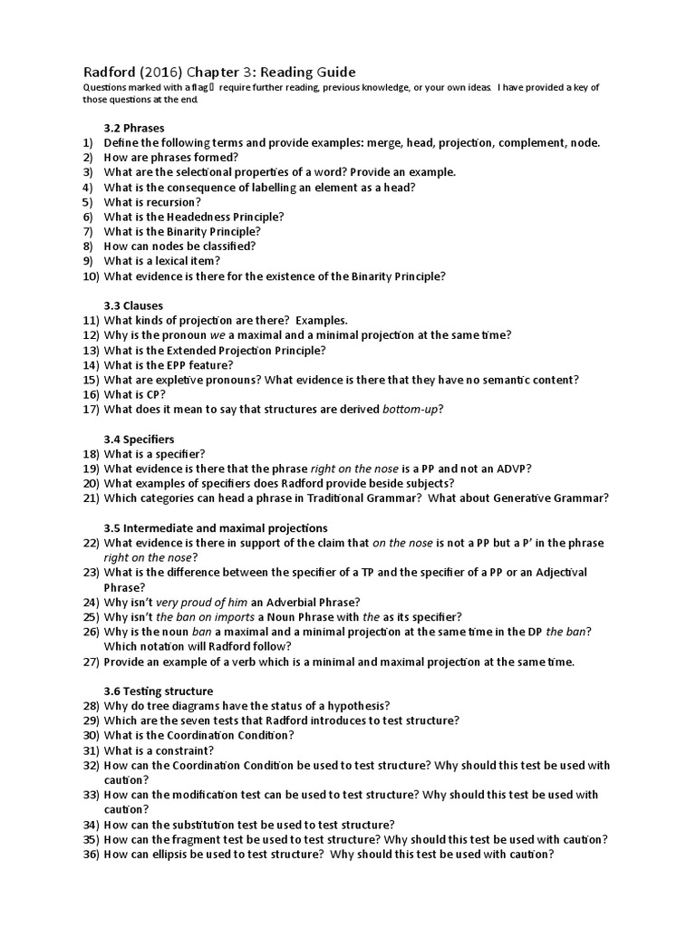Radford (2016) Chapter 3: Reading Guide: 3.2 Phrases | Download Free ...