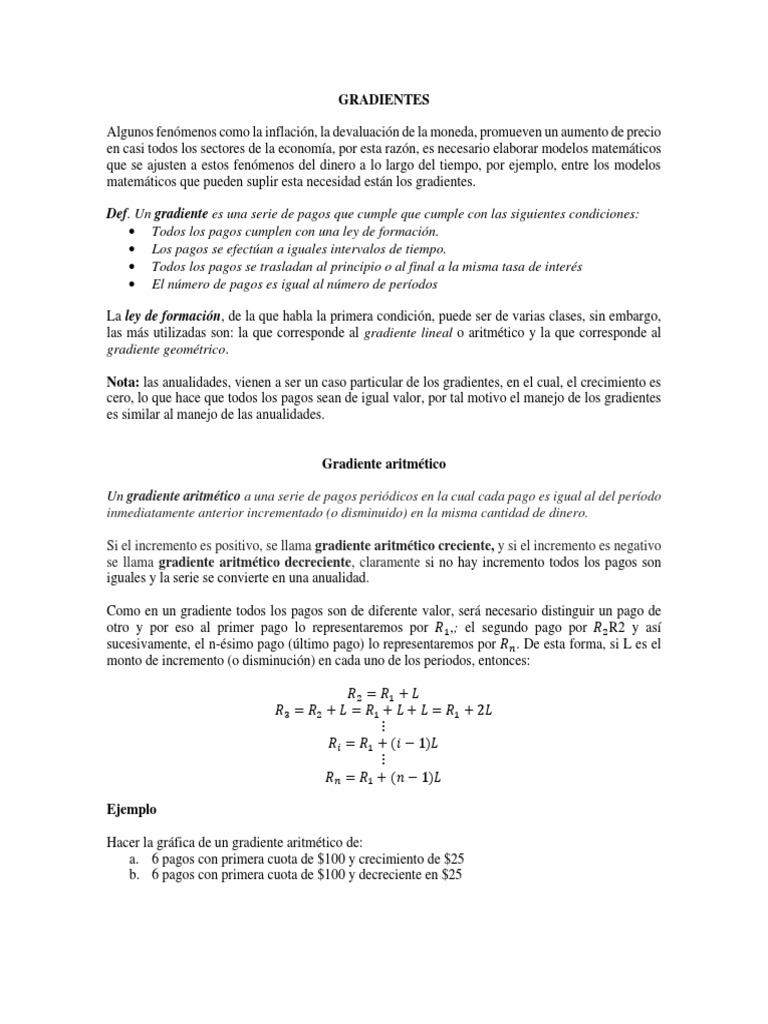 GRADIENTES | PDF | Interés | Economias