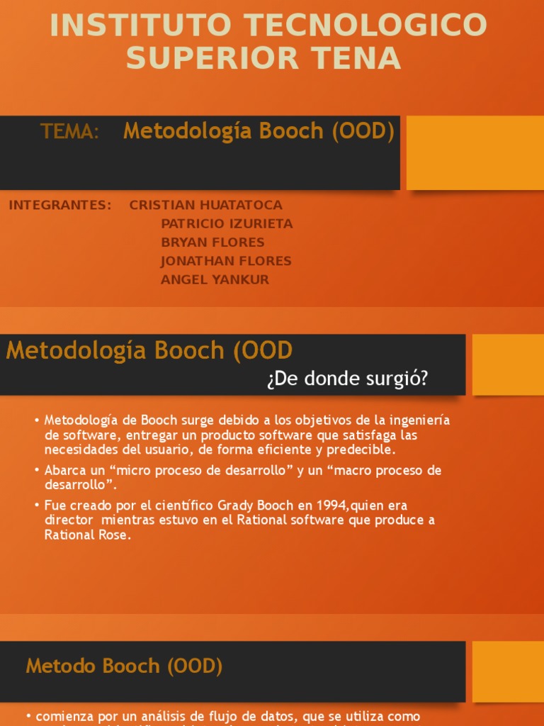 Metodología Booch en Desarrollo OOD | PDF | Objeto (informática) | Software