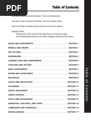 Navigation Guide for Trailer Component Manual, PDF, Axle