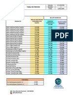 FO-COM-003 - Tabla de Precios