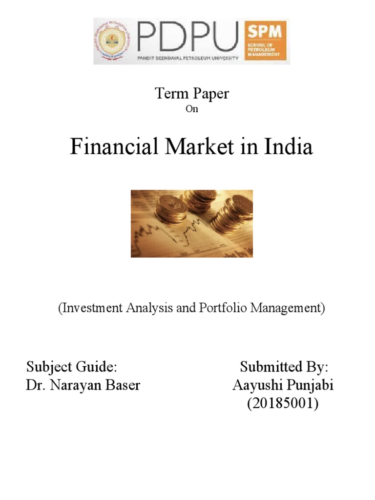 Financial Market in India | PDF | Financial Markets | Securities (Finance)