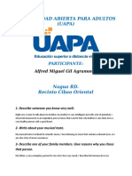 Universidad Abierta para Adultos (UAPA) : Alfred Miguel Gil Agramonte