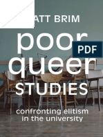 Matt Brim - Poor Queer Studies - Confronting Elitism in The University (2020, Duke University Press Books) PDF