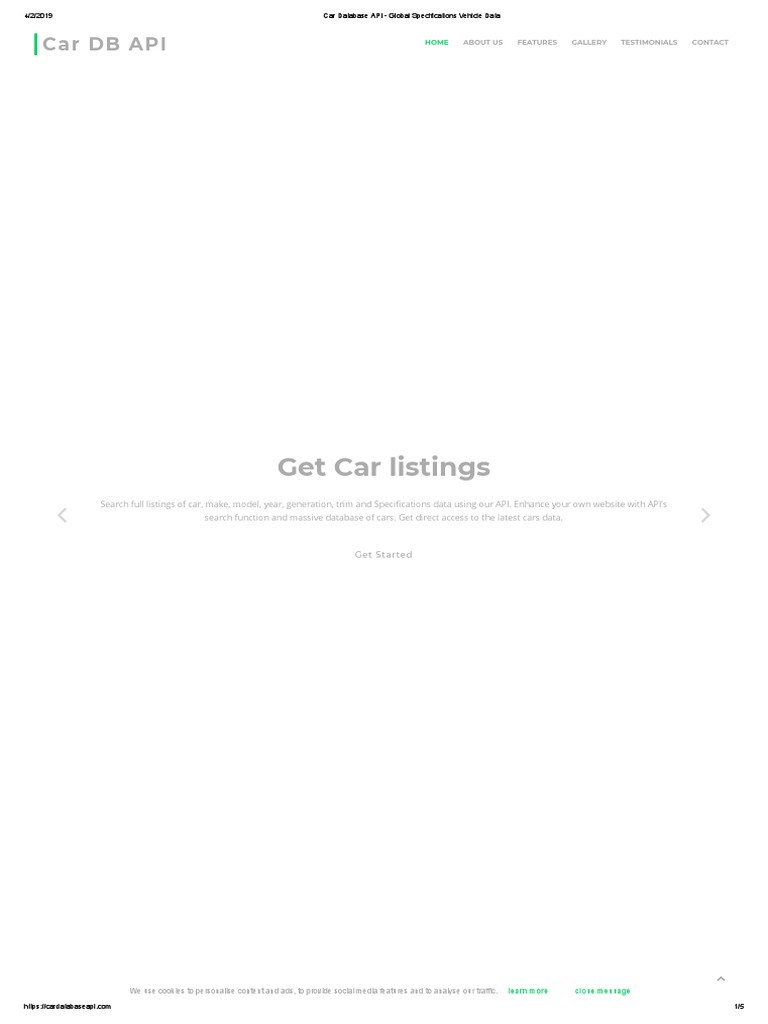 Car Database API - Global Specifications Vehicle Data | PDF ...