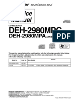 Manual de Serviço Pionner DEH-2980MPA