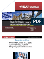 SEMANA 4 - Trazo y Replanteode La Obra, Verificación Del Terreno PDF