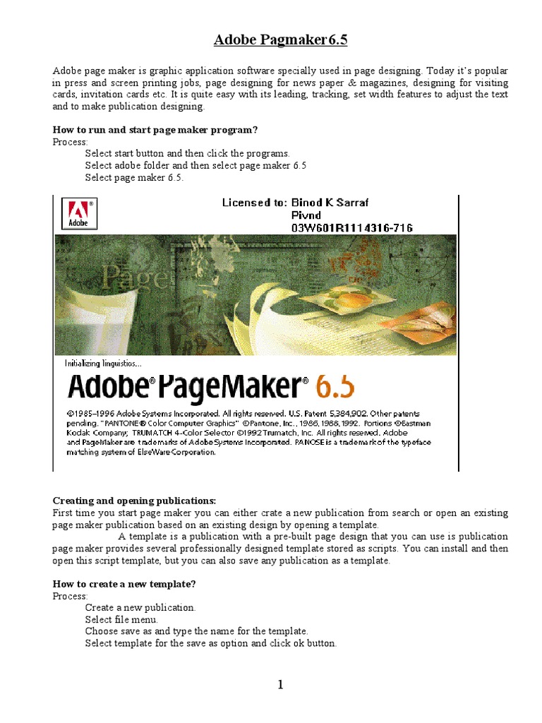 Adobe PageMaker 6.5 User Guide | PDF | Computer File | Button