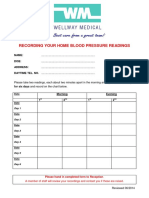Free Patient Blood Pressure Chart Template
