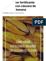 Cómo Hacer Fertilizante Orgánico Con Cáscara de Plátano o Banana