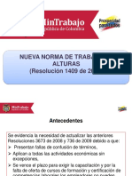 Resolucion 1409 de 2012 Trabajo en Alturas PDF