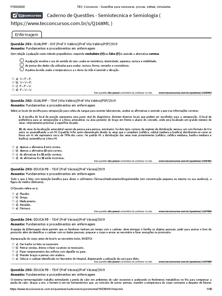 Anamnese Cadernão de Semiologia - Conceitos de semiologia