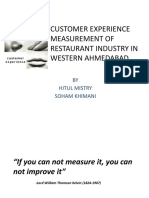 Customer Experience Measurement of Restaurant Industry in Western