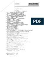 2 Quick Test: Grammar Tick ( ) A, B, or C To Complete The Sentences