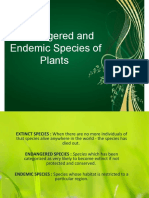 Endangered and Endemic Species of Plants