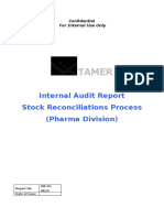 Draft Stock Reconciliations Report (Pharma Div)