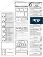 Class Character Sheet Artificer-Gunsmith V10 Fillable PDF