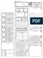 Class Character Sheet Artificer-Revisited Artillerist V10 Fillable PDF