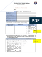 Sesion de Aprendizaje - Aprendo en Casa