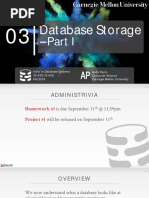 Database Storage: Intro To Database Systems Andy Pavlo