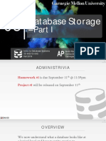 Database Storage: Intro To Database Systems Andy Pavlo