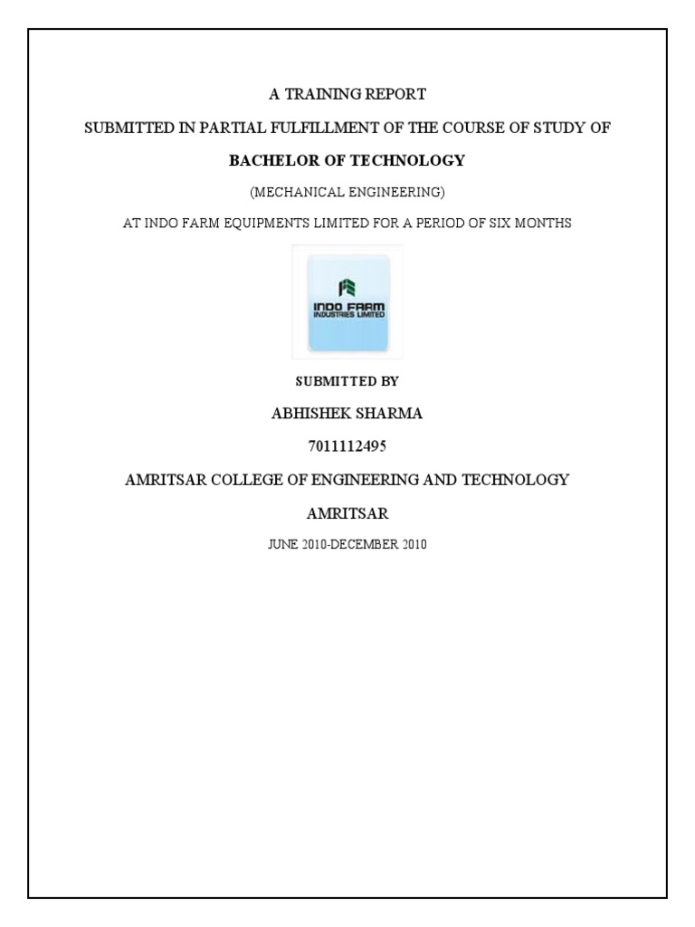 A Training Report | PDF | Computers | Technology & Engineering